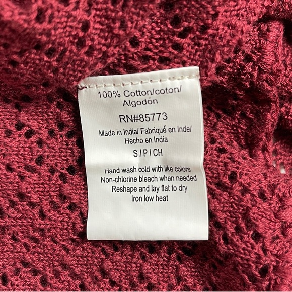 O'NEIL wine Clemens pullover knit sweater, size S - Picture 12 of 15